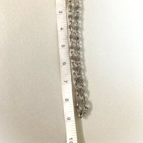 PREMIER DESIGNS Silver Tone Statement Chain Necklace goth look preloved Jewelry - Picture 6 of 6